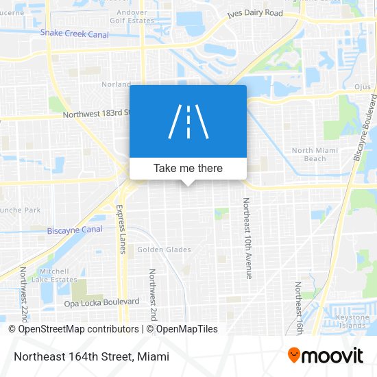 Northeast 164th Street map