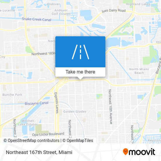 Northeast 167th Street map