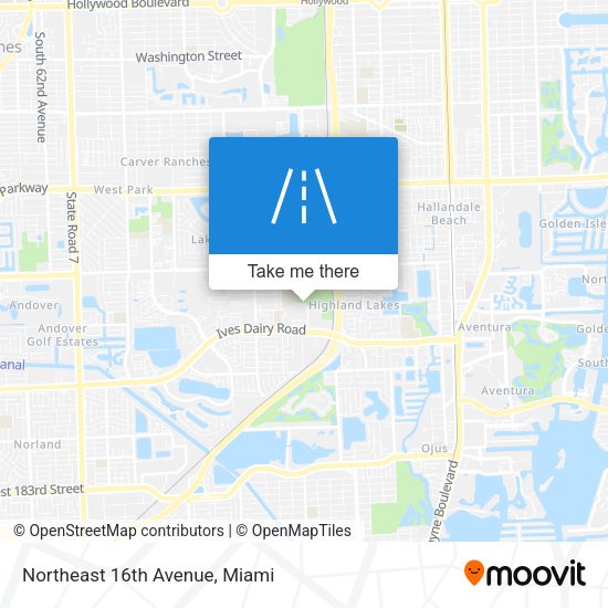 Northeast 16th Avenue map