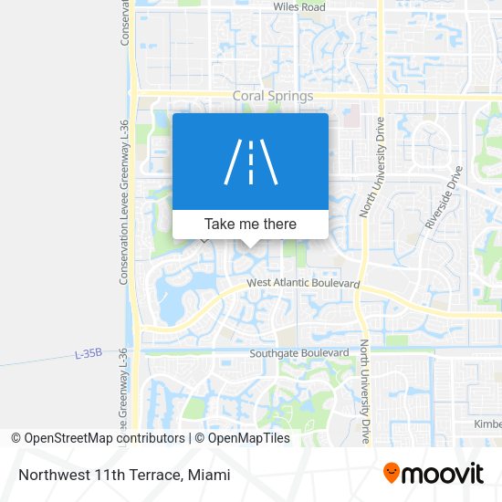 Northwest 11th Terrace map