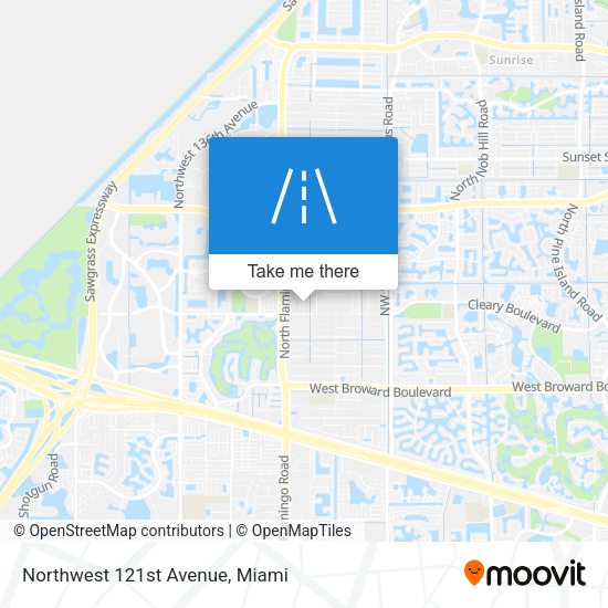 Mapa de Northwest 121st Avenue