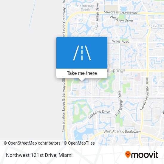 Northwest 121st Drive map