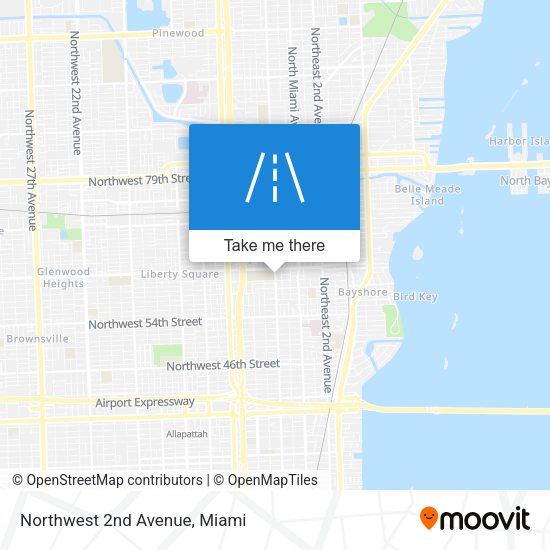 Mapa de Northwest 2nd Avenue