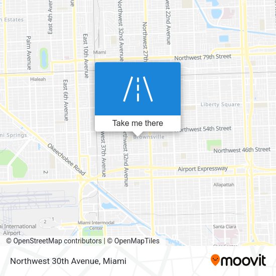 Northwest 30th Avenue map
