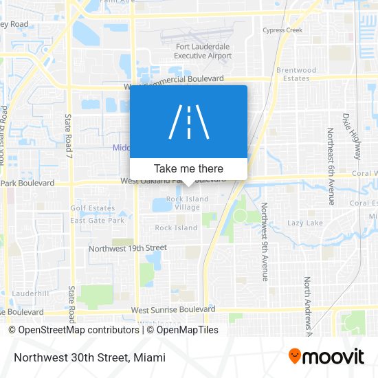 Northwest 30th Street map
