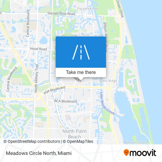 Meadows Circle North map