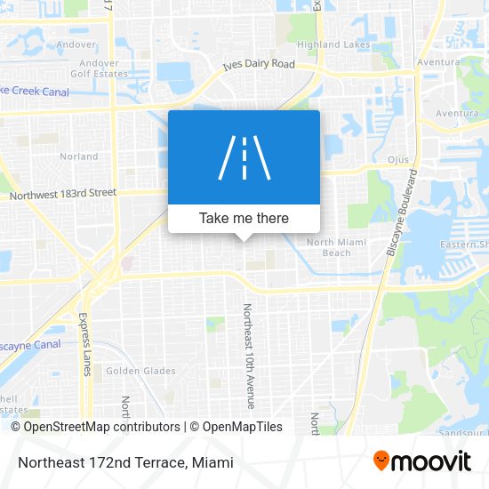 Northeast 172nd Terrace map