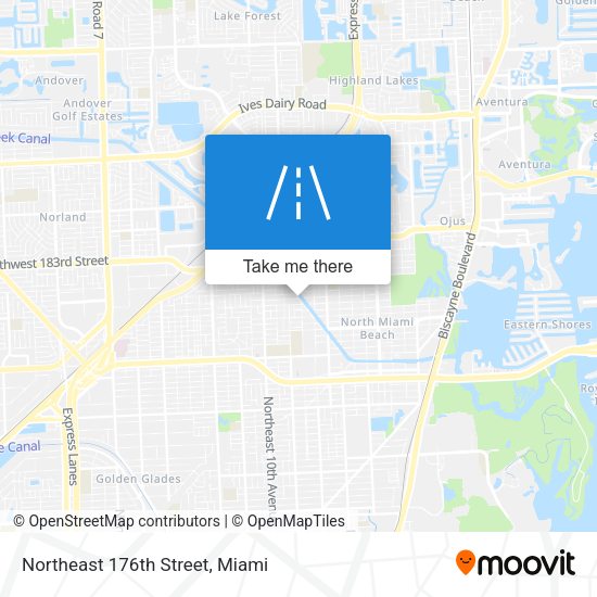 Northeast 176th Street map