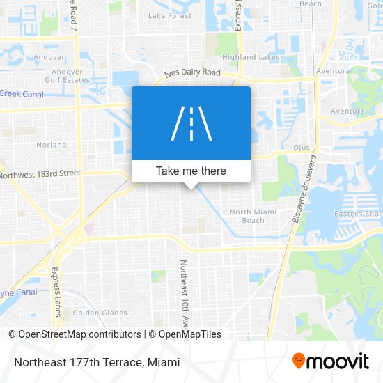 Mapa de Northeast 177th Terrace
