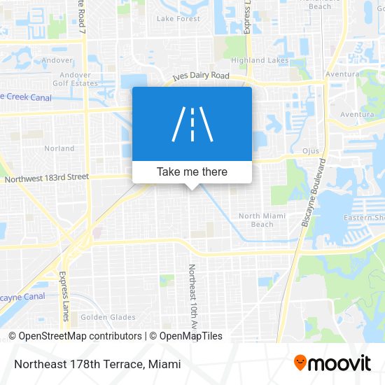 Mapa de Northeast 178th Terrace