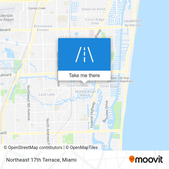 Northeast 17th Terrace map