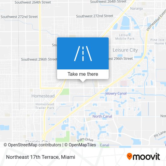 Northeast 17th Terrace map