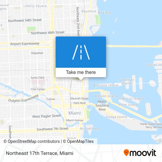 Northeast 17th Terrace map