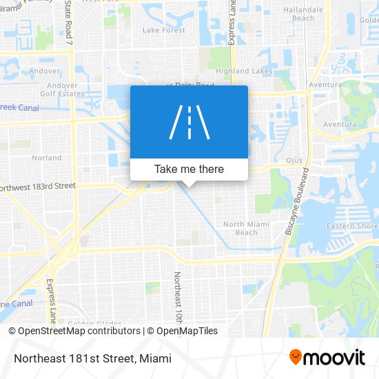 Northeast 181st Street map