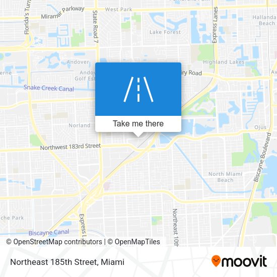 Mapa de Northeast 185th Street