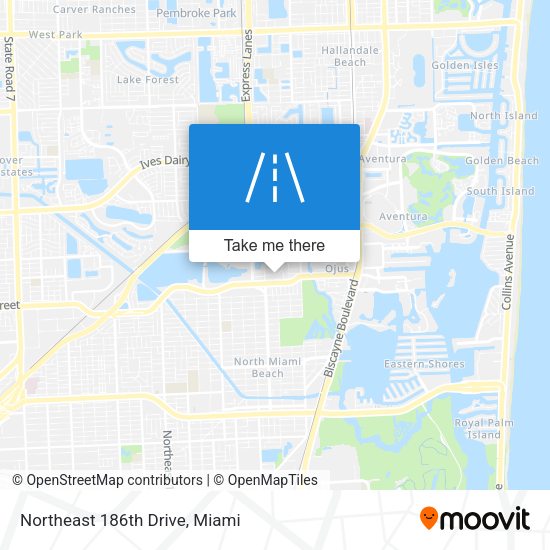 Northeast 186th Drive map
