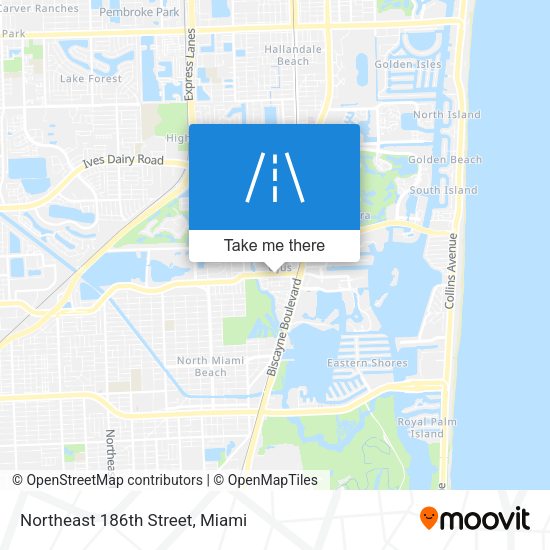 Mapa de Northeast 186th Street