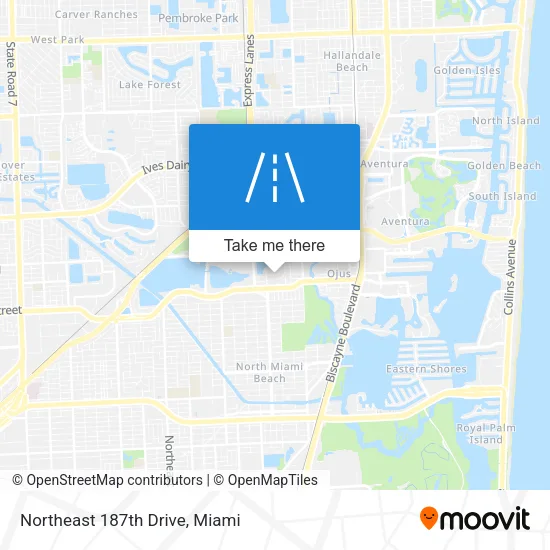 Northeast 187th Drive map
