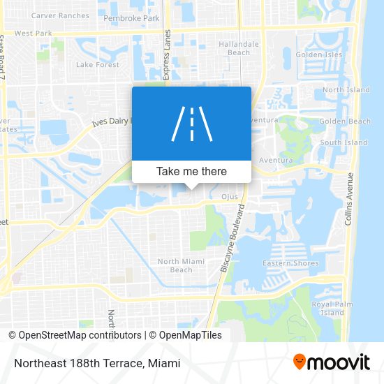Northeast 188th Terrace map