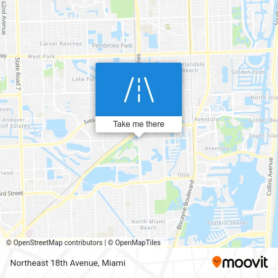 Northeast 18th Avenue map