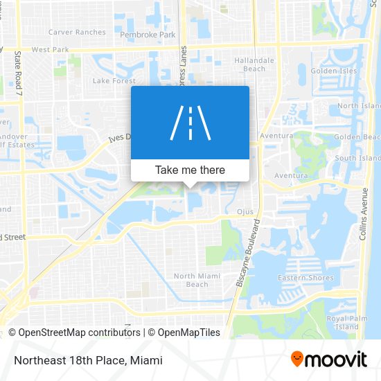 Mapa de Northeast 18th Place