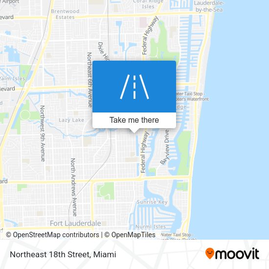 Northeast 18th Street map