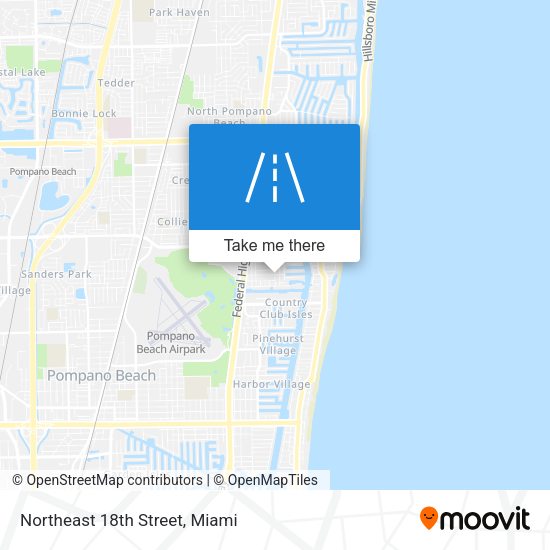 Northeast 18th Street map