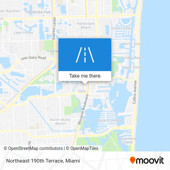 Mapa de Northeast 190th Terrace
