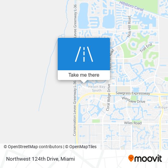 Northwest 124th Drive map