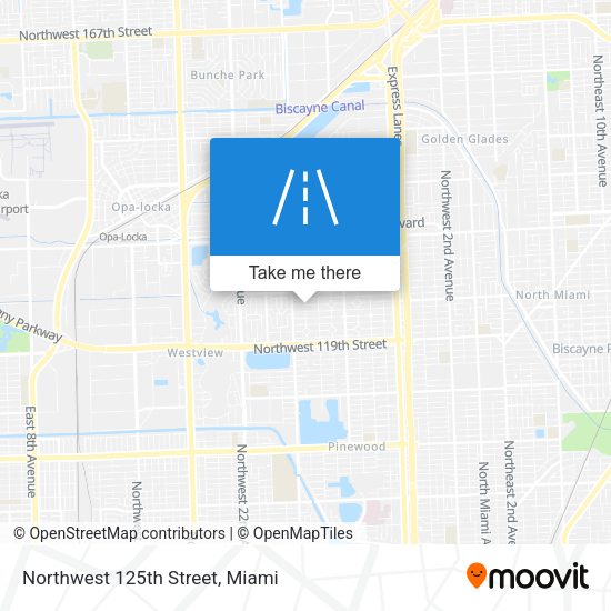 Northwest 125th Street map