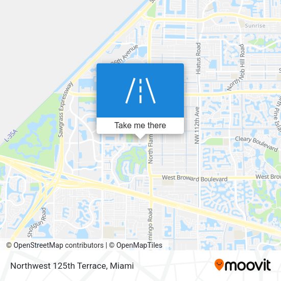 Mapa de Northwest 125th Terrace