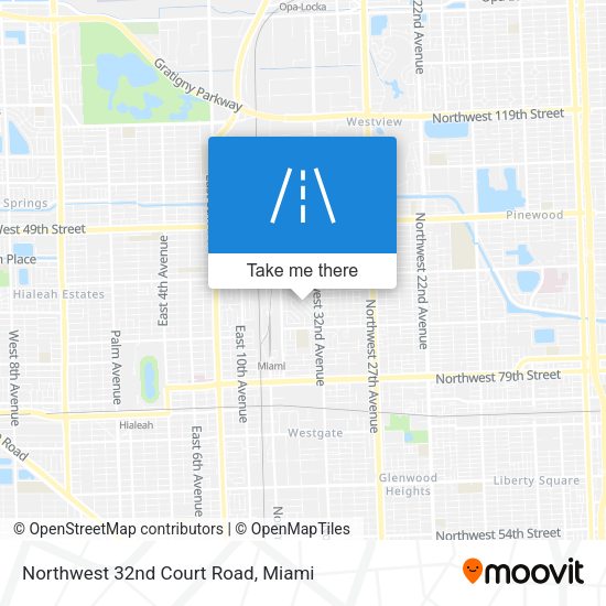 Mapa de Northwest 32nd Court Road