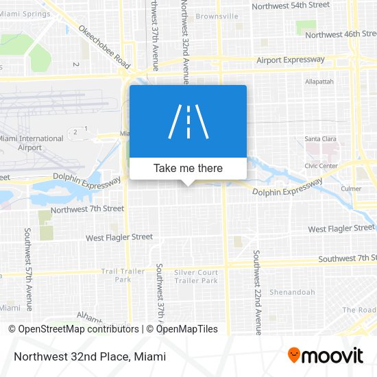 Northwest 32nd Place map