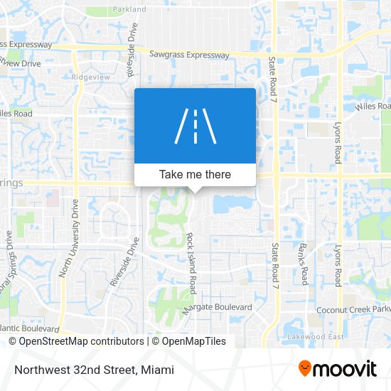 Northwest 32nd Street map