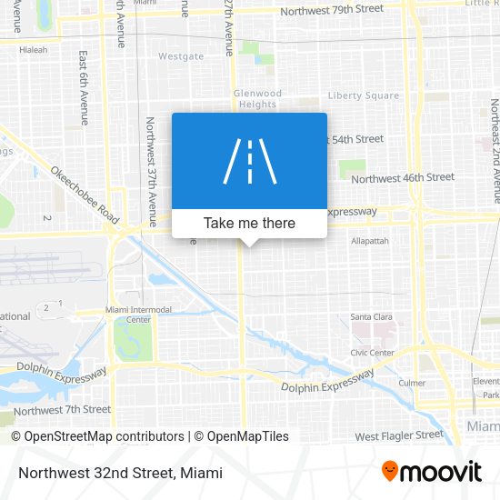 Northwest 32nd Street map