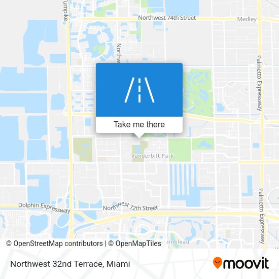 Mapa de Northwest 32nd Terrace
