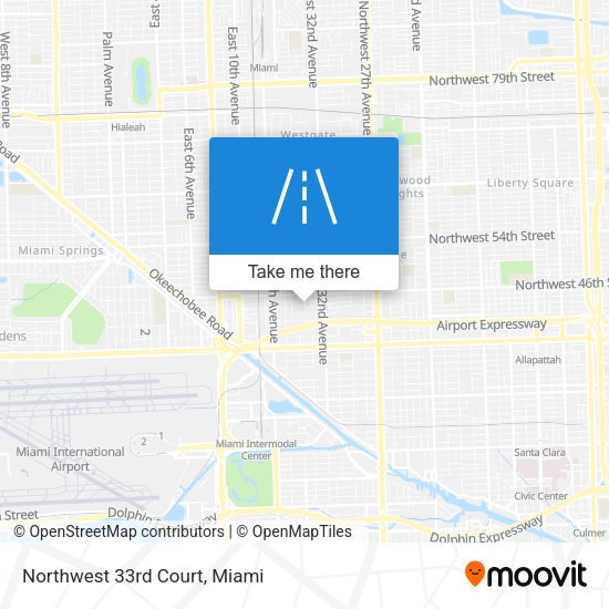 Northwest 33rd Court map