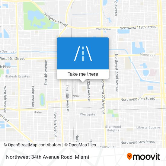 Mapa de Northwest 34th Avenue Road