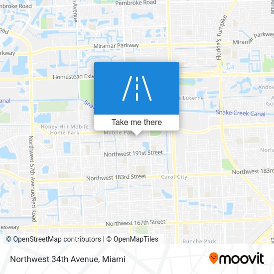 Northwest 34th Avenue map
