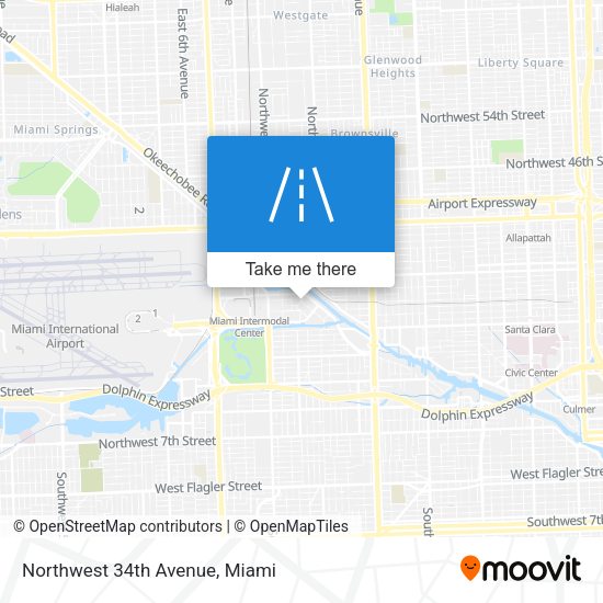 Mapa de Northwest 34th Avenue