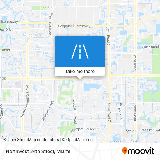 Northwest 34th Street map