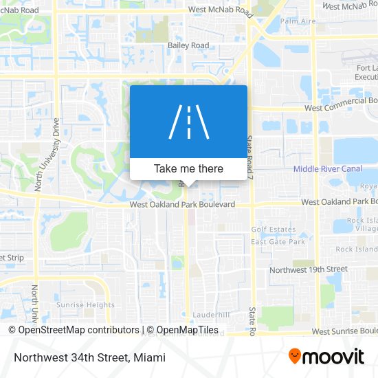 Northwest 34th Street map