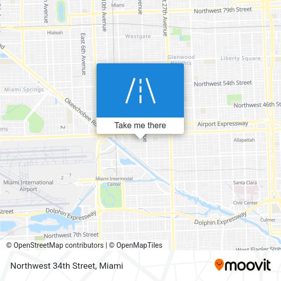 Northwest 34th Street map