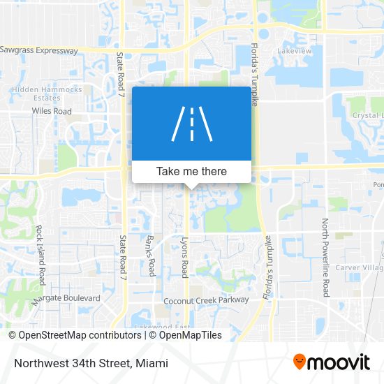 Northwest 34th Street map