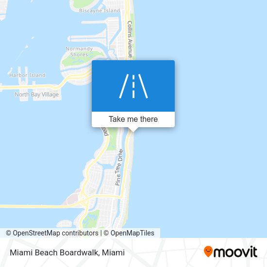 Mapa de Miami Beach Boardwalk