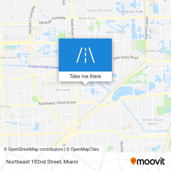 Northeast 192nd Street map