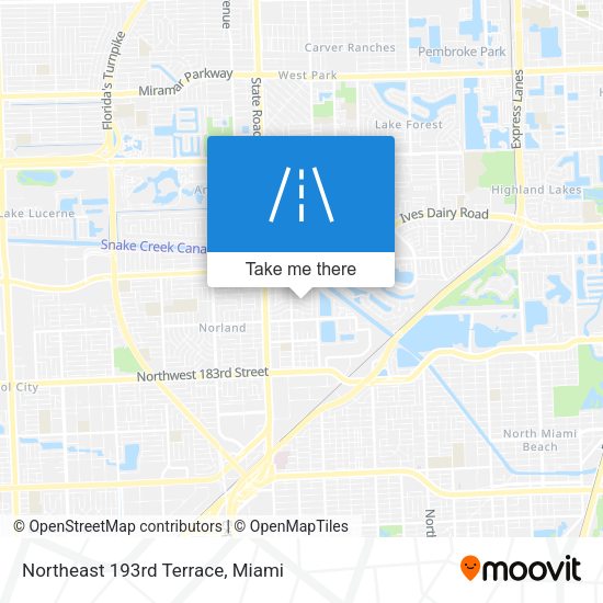Mapa de Northeast 193rd Terrace