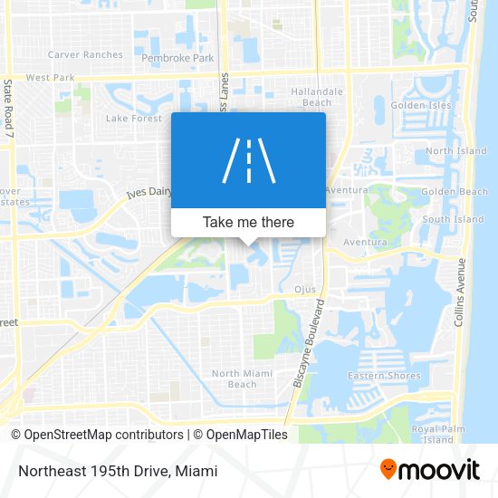 Northeast 195th Drive map