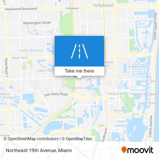 Northeast 19th Avenue map