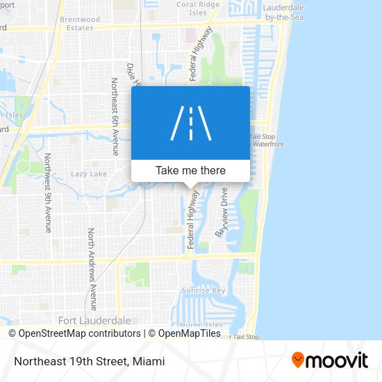 Northeast 19th Street map